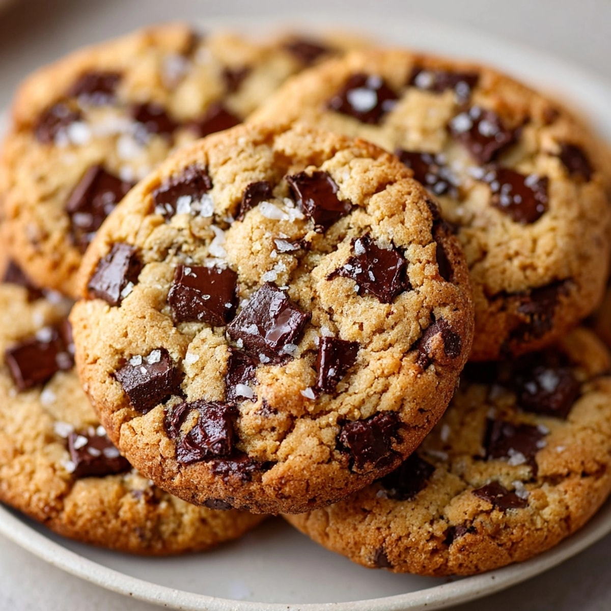 Golden brown Classic Chocolate Chip Cookies fresh from the oven, ready to enjoy.