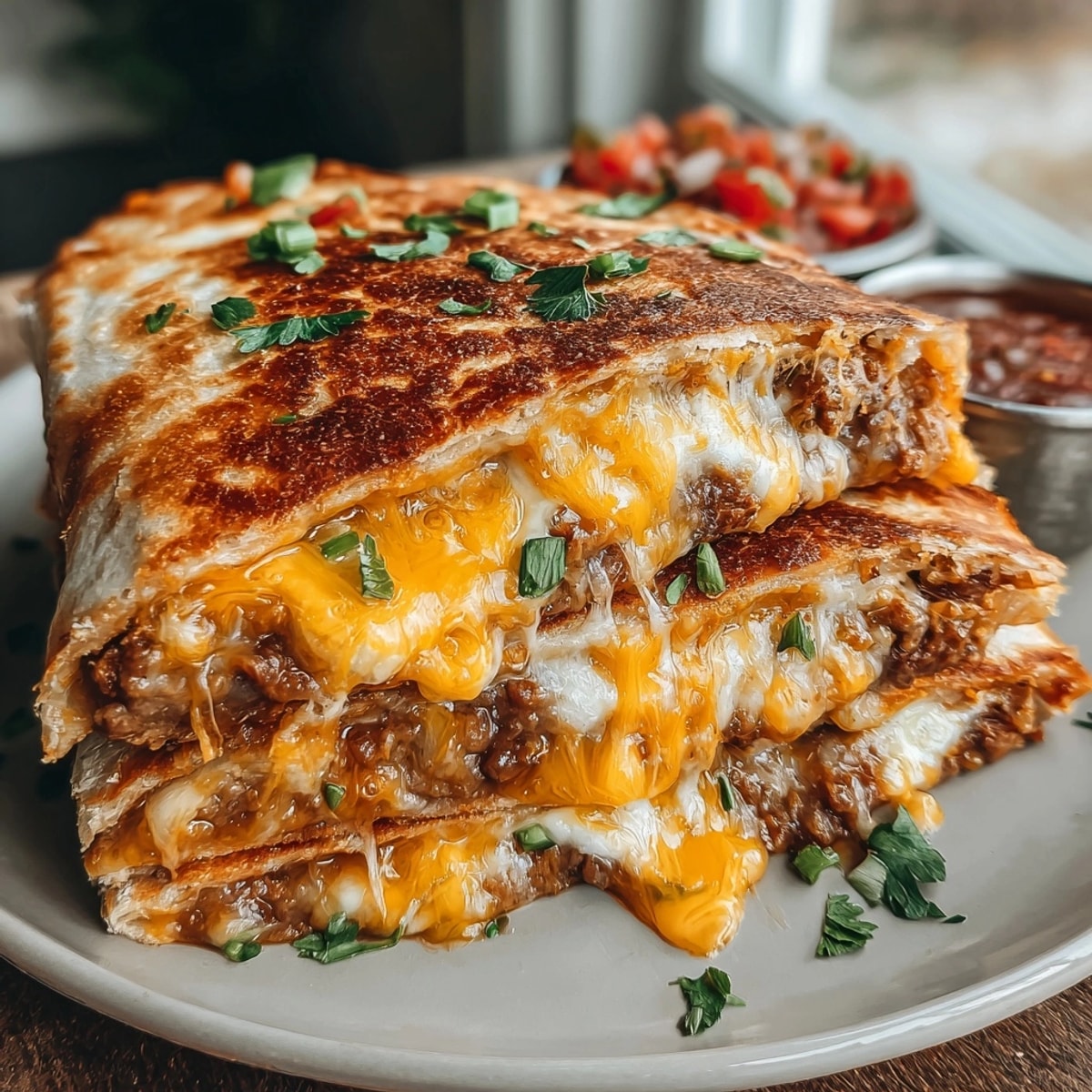 Homemade Bean and Cheese Toasterdilla, a cheesy, toasted delight perfect for a quick bite.