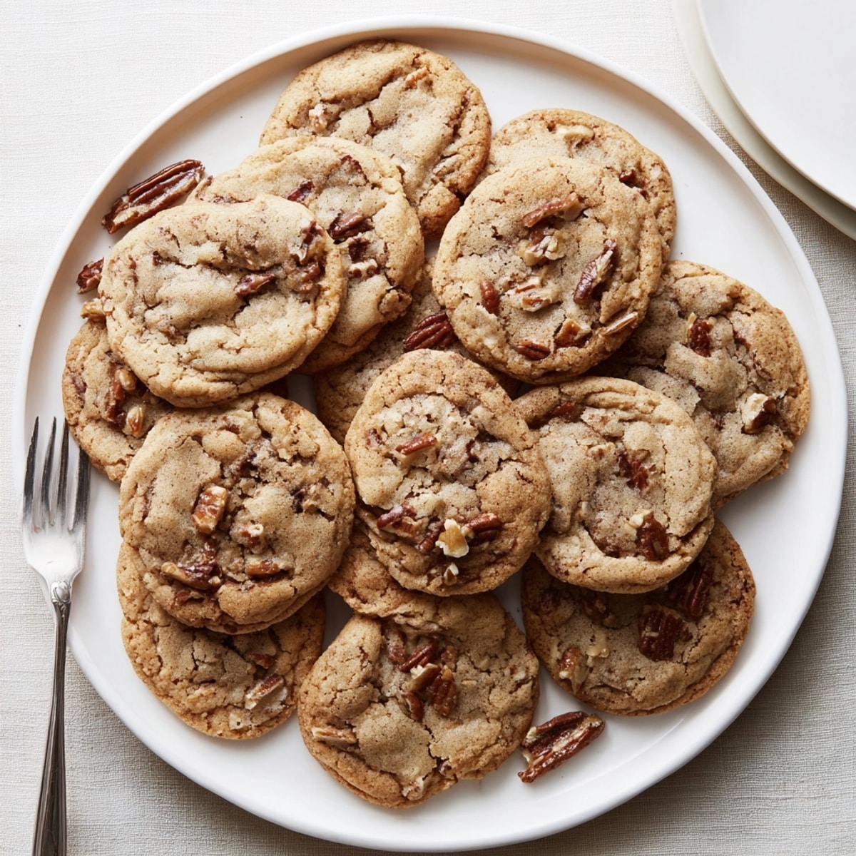 Freshly baked Cinnamon Date Pecan Cookies cooling on a rack, perfect for pairing with coffee.