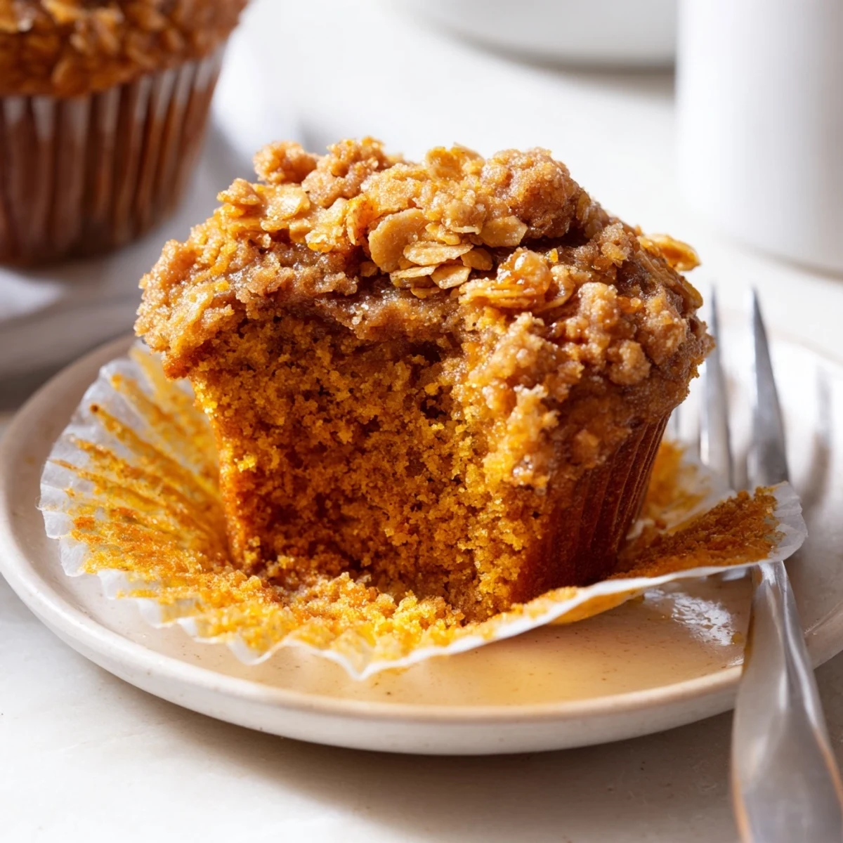 Buttery Pumpkin Cornflake Muffins