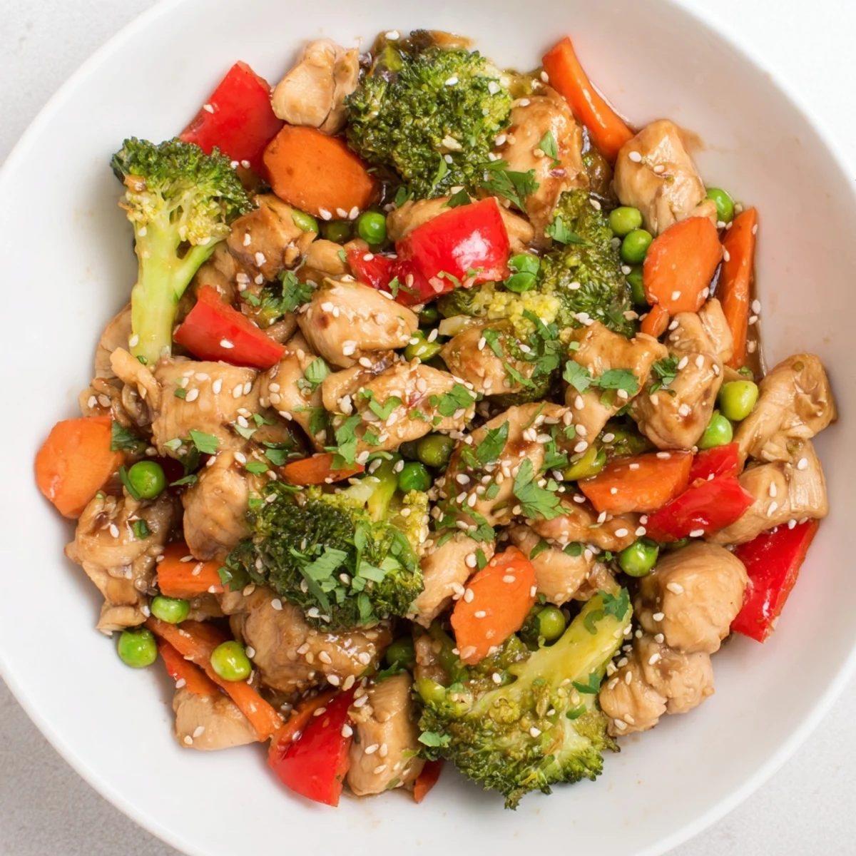 Colorful No-Fuss 20-Minute Stir-Fry bursting with fresh vegetables and tender protein.  