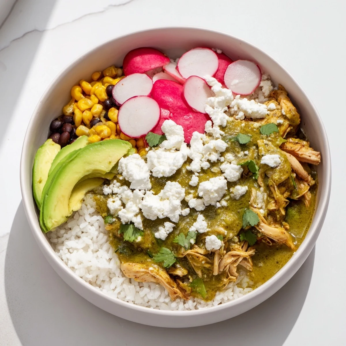 Green Enchiladas Rice Bowl