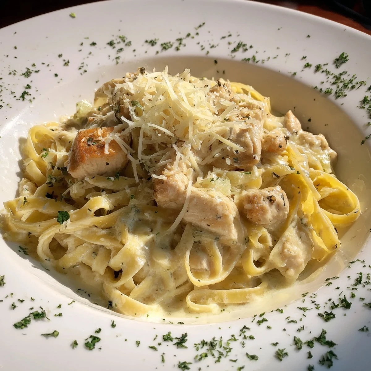 Creamy Chicken Fettuccine Alfredo