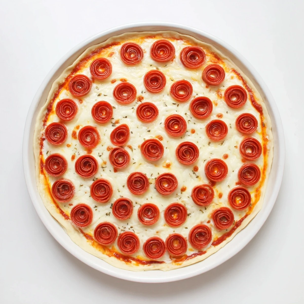 Freshly baked mini pepperoni pizza pinwheels, ready to serve, offer savory aroma and a delicious Italian-American snack.