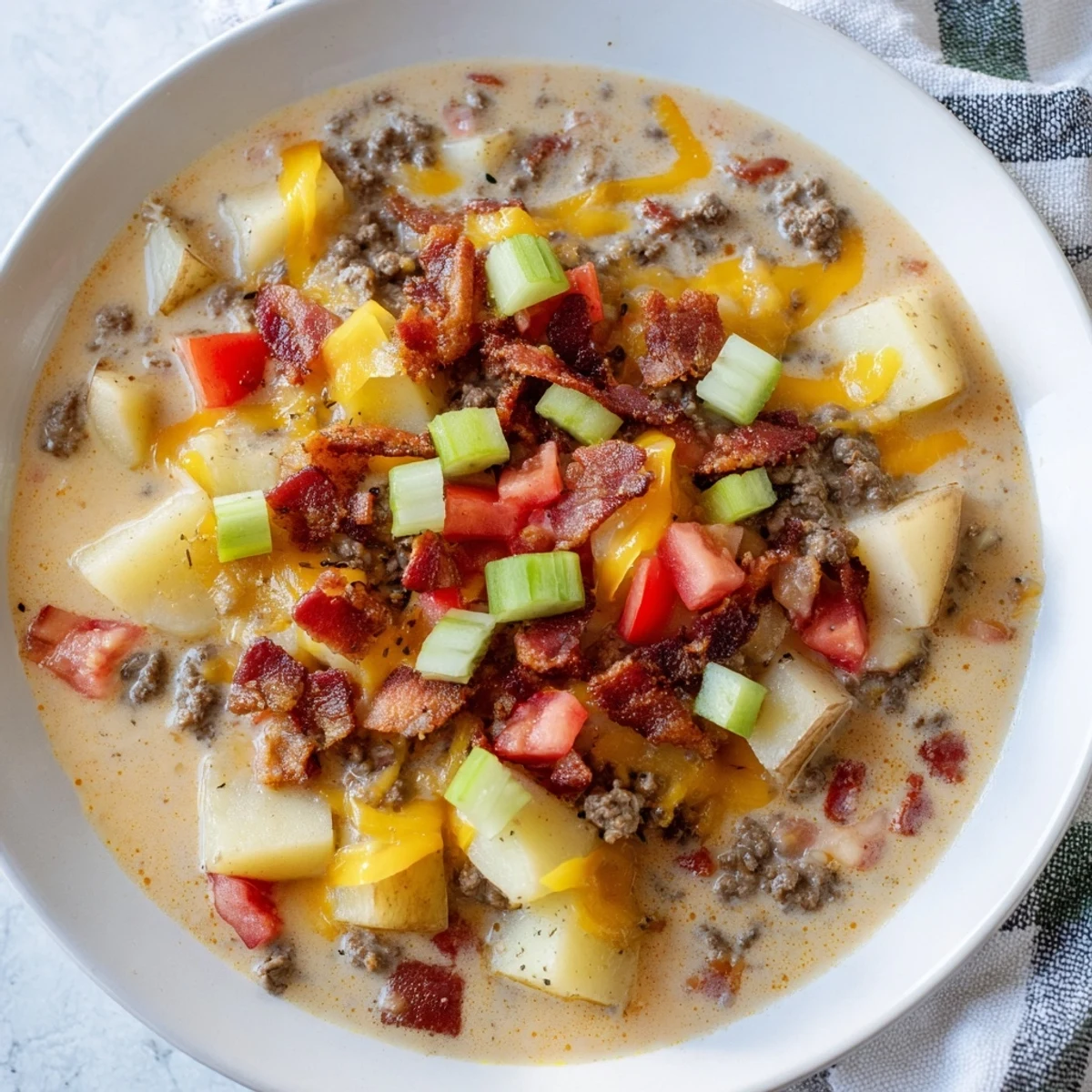 Crockpot Cheeseburger Soup