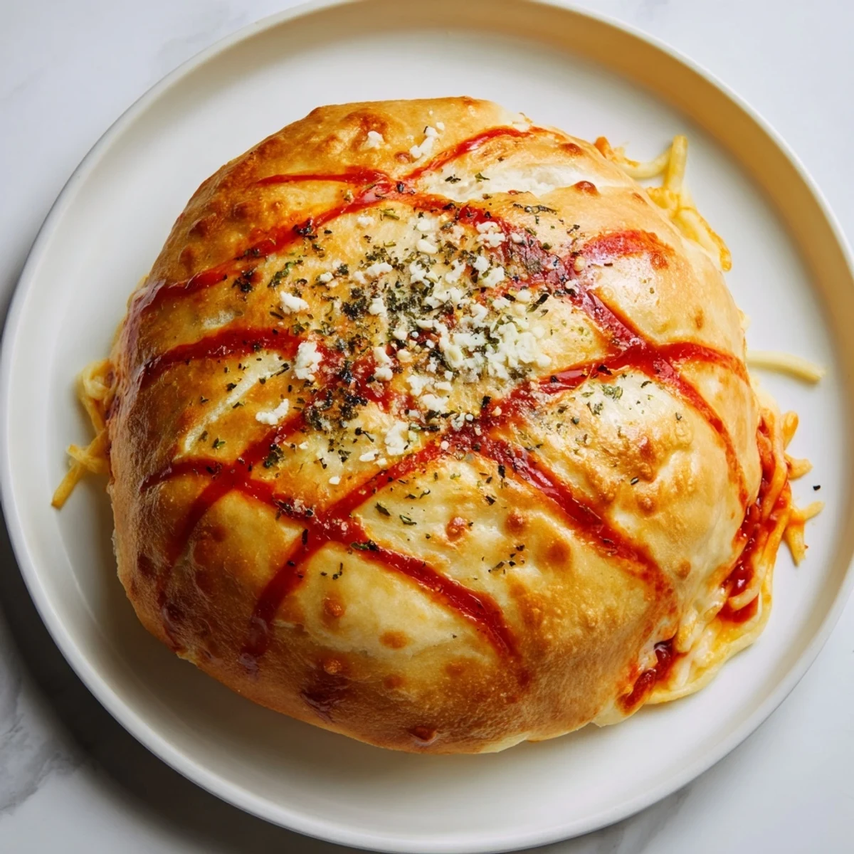 Golden, cheesy Slam Dunk Basketball Pizza Bites ready to serve with extra pizza sauce for dipping.