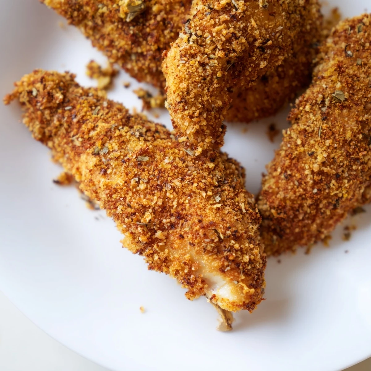 These air-fried Crispy Chicken Tenders are perfectly fried with a delightful crunch, great for lunch or dinner.