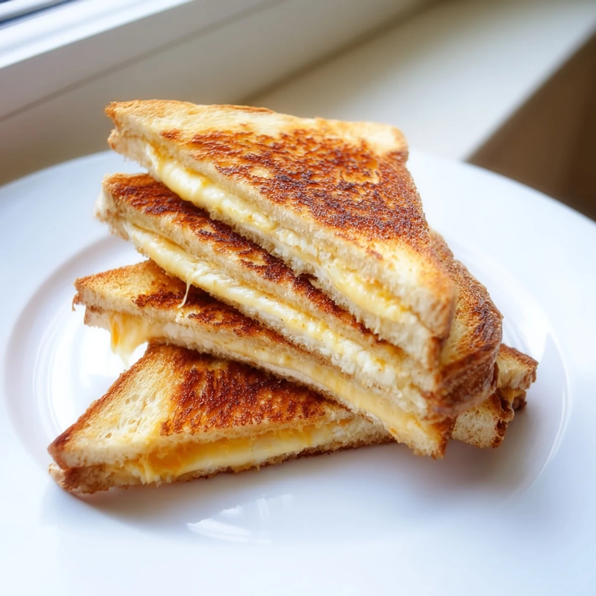 Crispy, golden-brown Mayo Grilled Cheese, oozing with melted cheddar, ready to eat with tomato soup.