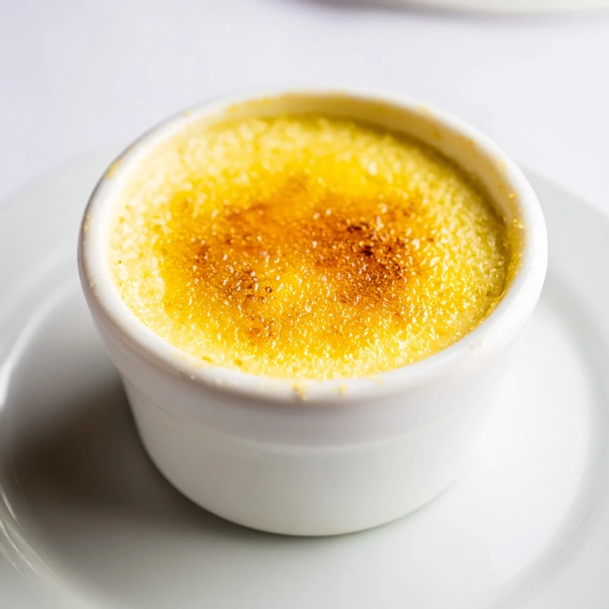 Golden, caramelized 3-Ingredient Crème Brûlée with a silky custard, perfect for elegant desserts.