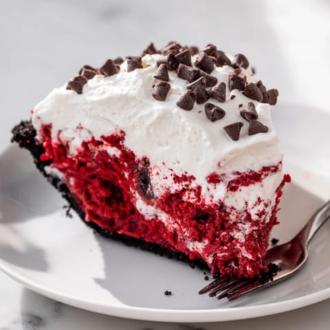 Red Velvet Cookie Dough Pie