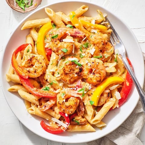 Creamy Jamaican Shrimp Pasta