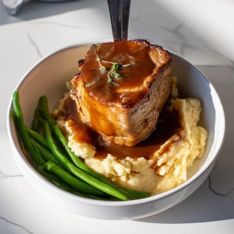 Pork Chops Cheddar Mash