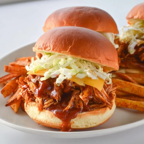 BBQ Chicken Sliders & Fries