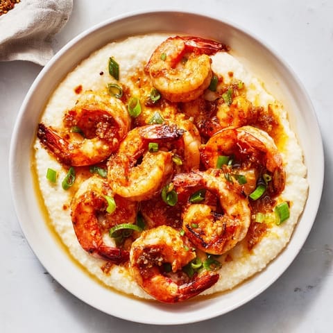 Get ready for Southern comfort: a bowl of Shrimp & Grits, topped with fresh herbs.