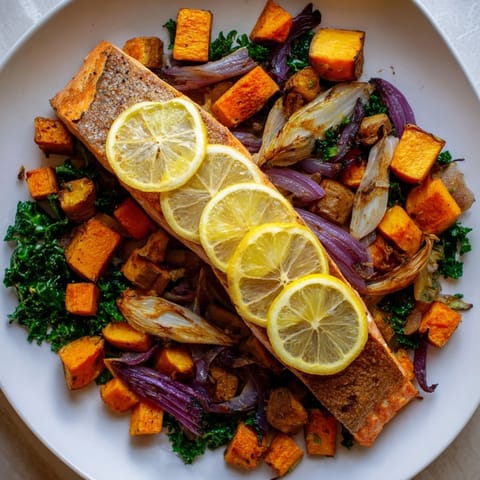 Sheet-Pan Salmon Winter Vegetables