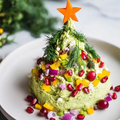 Whipped Avocado Christmas Tree