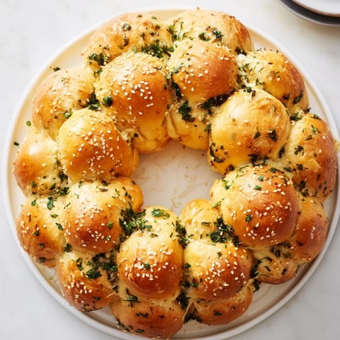 Festive Pull-Apart Bread Wreath