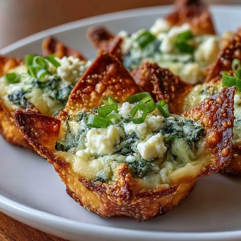 Flaky Crispy Spinach Feta Wonton Cups sit beside a chilled Sauvignon Blanc glass.