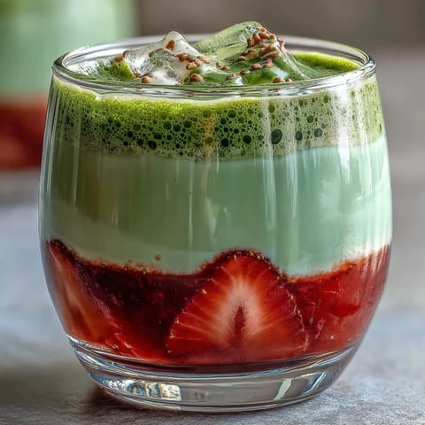 Dairy-Free Strawberry Matcha Latte