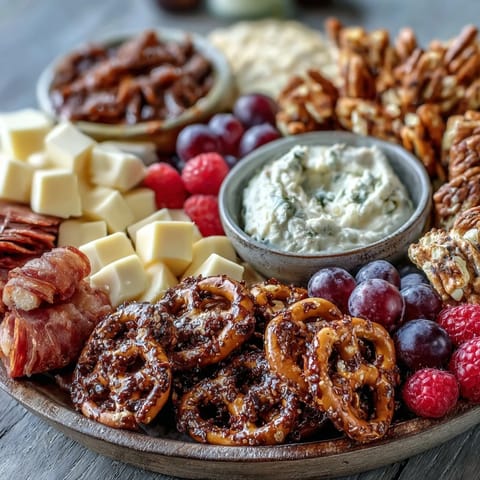Festive Grad Party Snack Board with Sweet and Savory Bites: Colorful array of savory meats, cheeses, veggies, and sweet cookies perfect for celebrating graduates and guests.