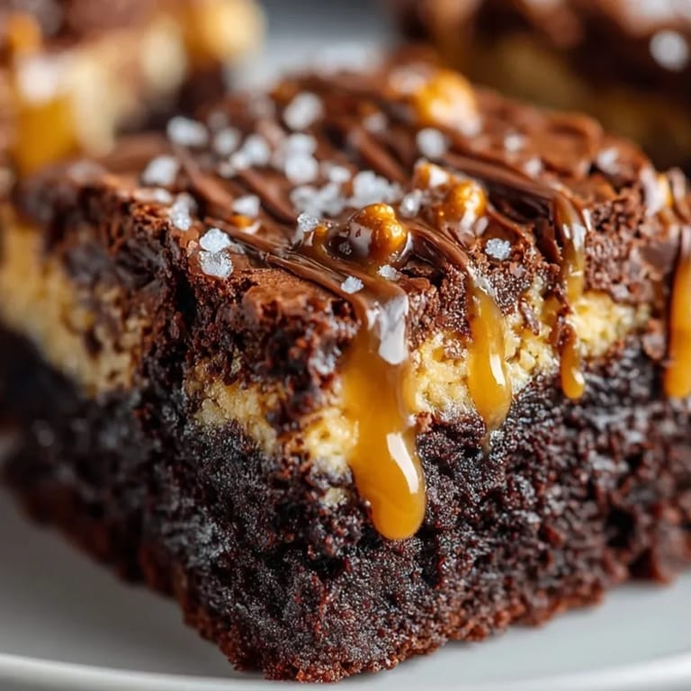 Homemade salted caramel pretzel brownies: decadent layers with salty, crunchy, and sweet contrast.