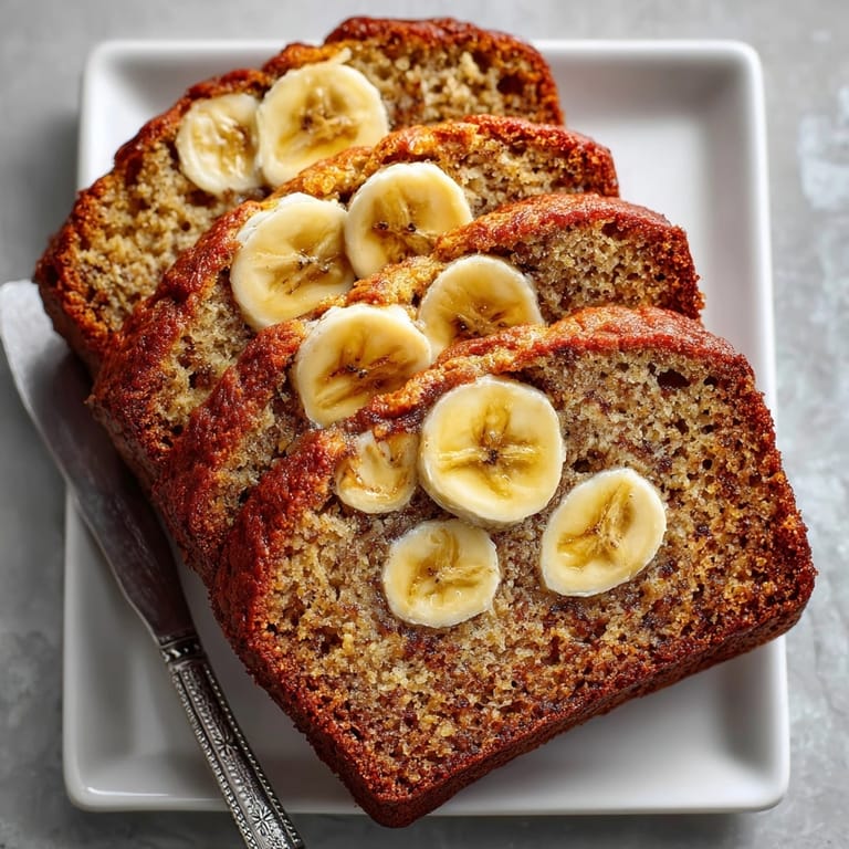Delicious whole wheat banana bread loaf, fresh from the oven, showing visible texture.