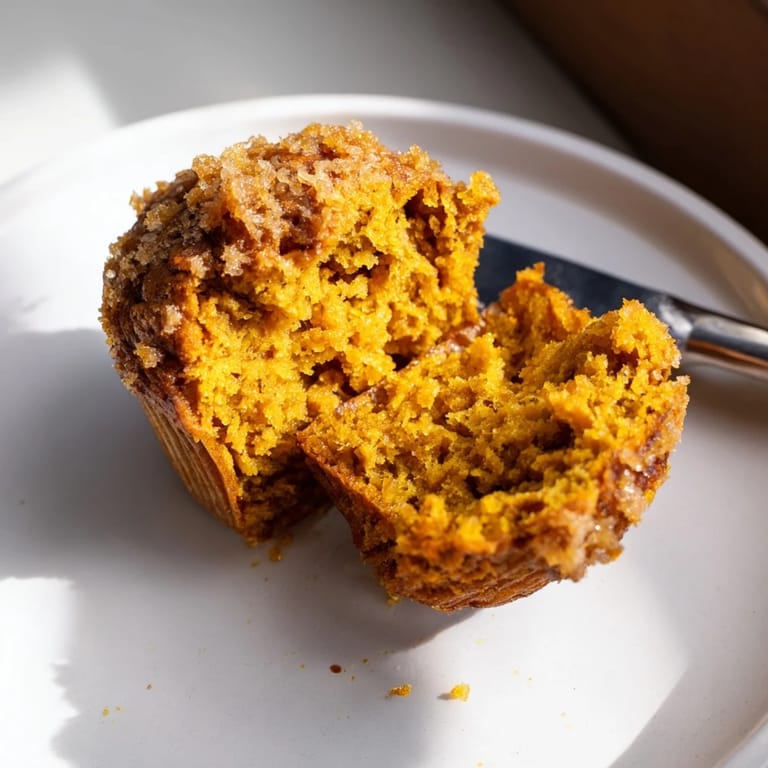 Warm Spicy Pumpkin Muffins with Candied Ginger served alongside butter for a delightful treat.