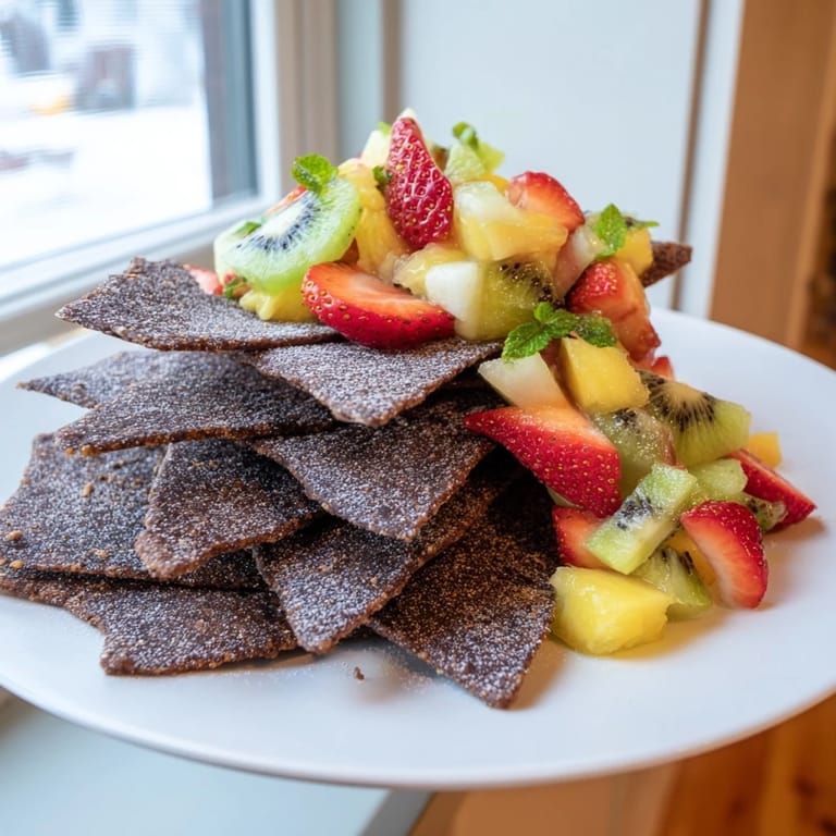 Indulge in sweet dessert chips & salsa, perfect for parties and gatherings.