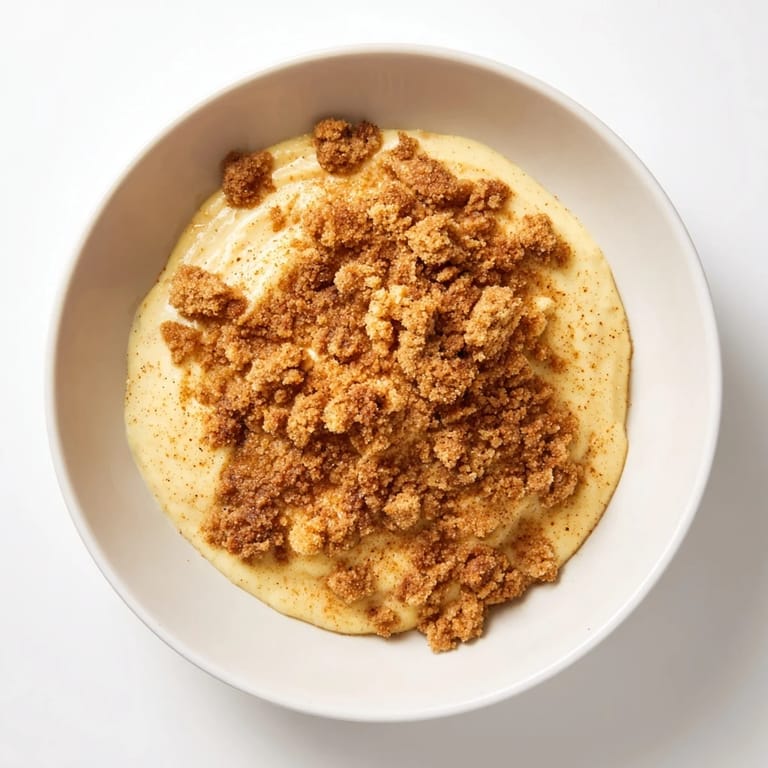 Buttery brown sugar crumble topping generously coats a creamy spiced pumpkin base in this Pumpkin Crisp.