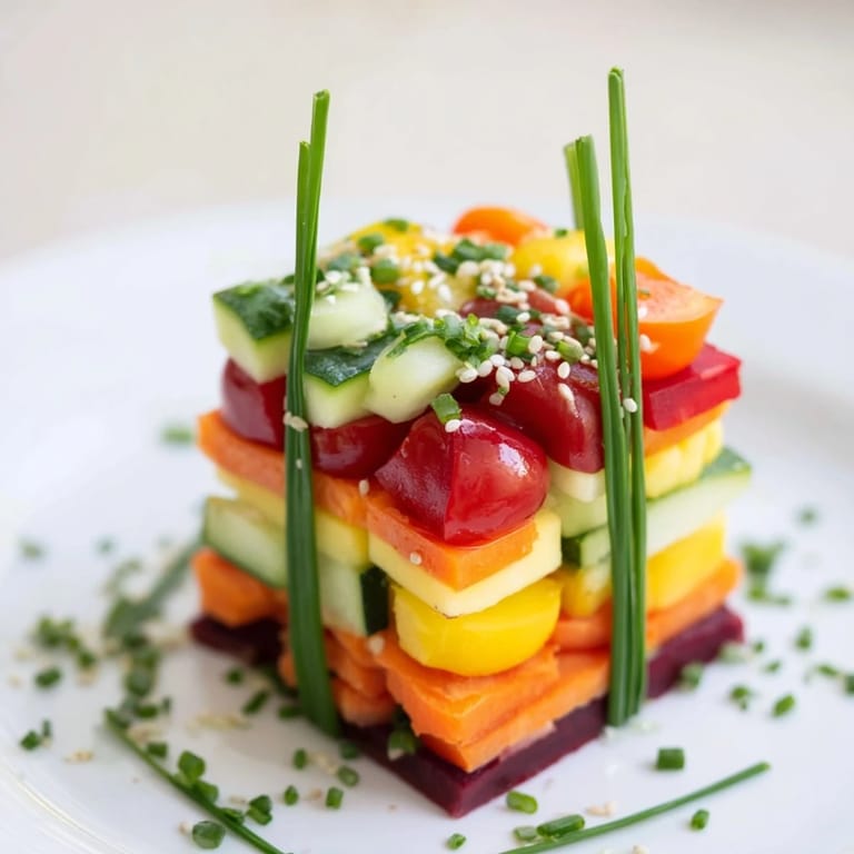 Eye-catching close-up: these stacked gift box veggie cubes feature fresh, crunchy carrots and cheese.