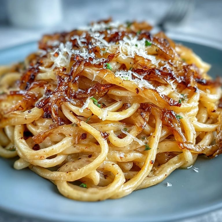 Spaghetti is tossed with tender cabbage, garlic, and red pepper flakes in a large skillet for a weeknight meal.