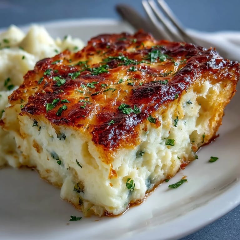 Savory British-style Shepherds Pie with tender meat and vegetables, crowned with a light, fluffy cauliflower mash topping.
