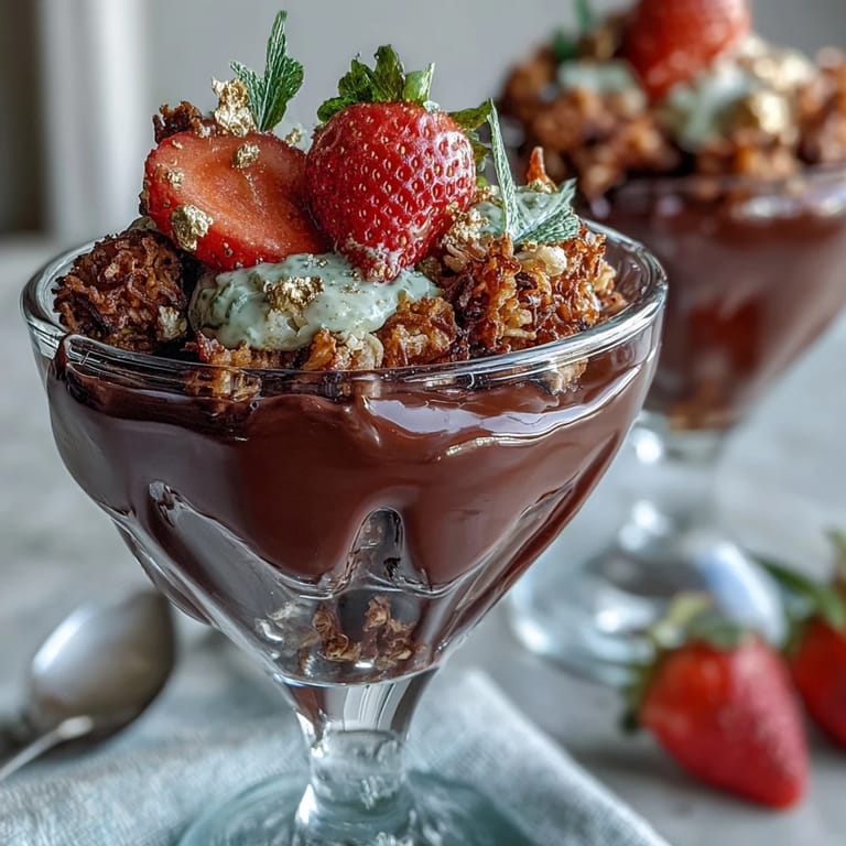 Luxurious Dubai Chocolate Strawberry Cups with Kataifi and Pistachio Cream, featuring delicate kataifi pastry nests filled with smooth chocolate, topped with creamy pistachio filling and juicy strawberry halves.