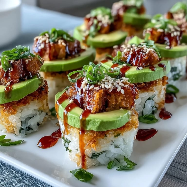Viral Spicy Tuna Crispy Rice Bites, a tempting appetizer, ready to be enjoyed.